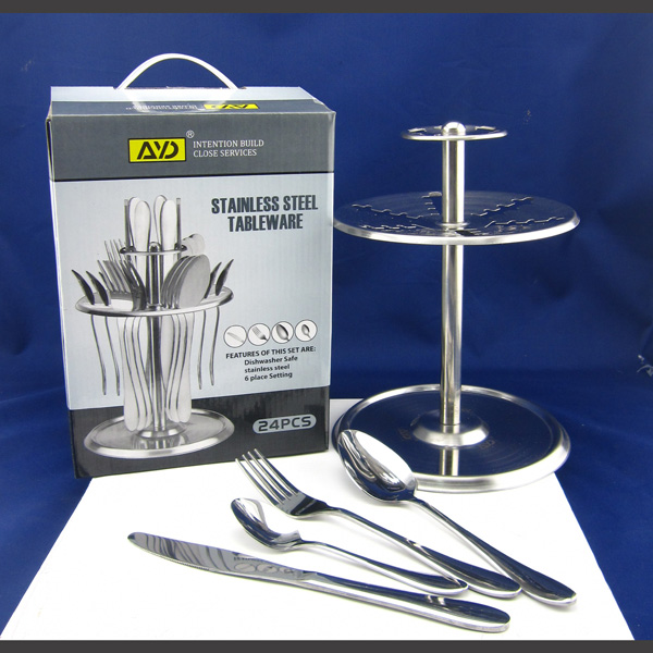 cutlery with hanging stand, View stainless steel cutlery, ayd ...