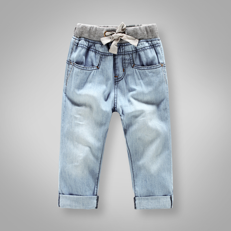 Джинсы для мальчиков 1 pieces 2013 boy Cropped Trousers new thin section jeans long pants children boy's jeans kid trousers Crop
