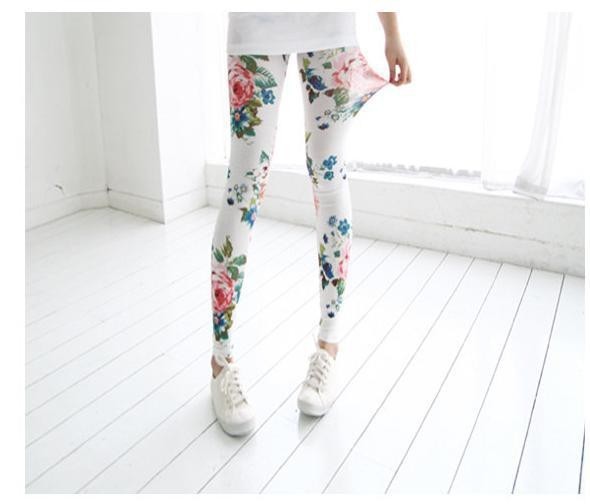 2014 New Retail Girls Leggings Rose Floral Pencil Pants for Girls Children&...