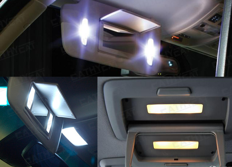 4pcs White 3 SMD 6641 LED Bulbs Car Vanity Mirror Lights Sun Visor Lamp FREE SHIPPING-in Light ...