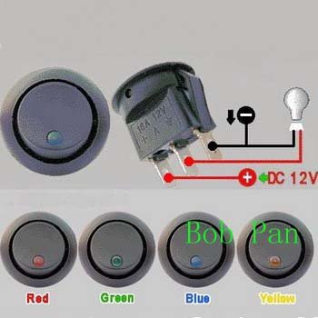 Тумблер с подсветкой 12в схема подключения