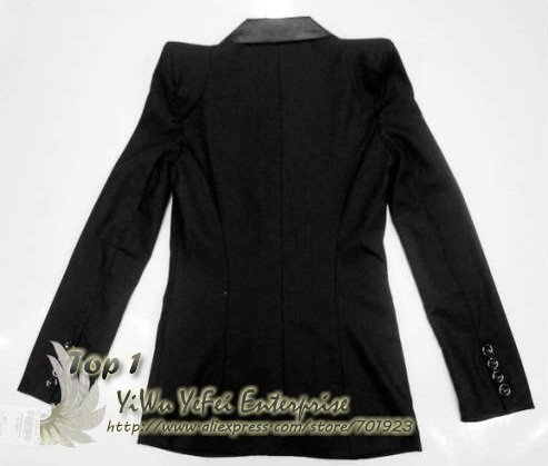 Drop Shipping Fitted Women's Power Shoulder Blazer Jacket Outerwear Slim Y0089