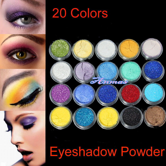 hot 20 multi color eyeshadow eye powder shadow makeup tools set