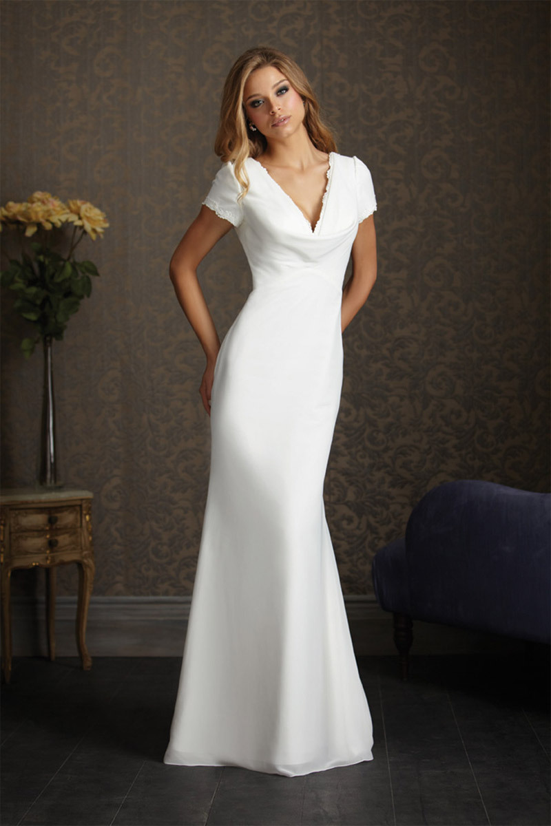 slim elegant wedding dress