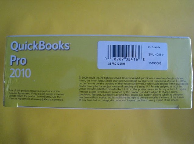 Quickbooks Pro 2010. QuickBooks Pro 2010