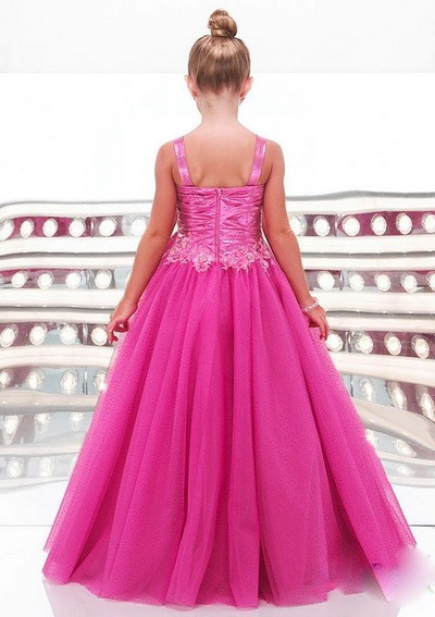 Free Shipping Hot Sale Organza A Line Straps Long 11 Year Old Prom