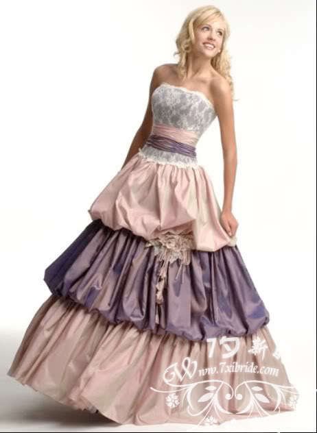 Large wholesale champagne and purple wedding dress size custom Exempt 
