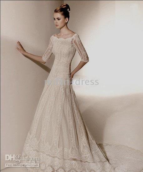 ConditionCustom lace Wedding Dress Fabriclace Colorwhite Size Standard 