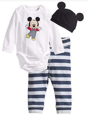 Gray--New-2013-cotton-children-Mickey-Minnie-baby-boys-girls-clothes-3-pcs-Long-sleeved-Romper