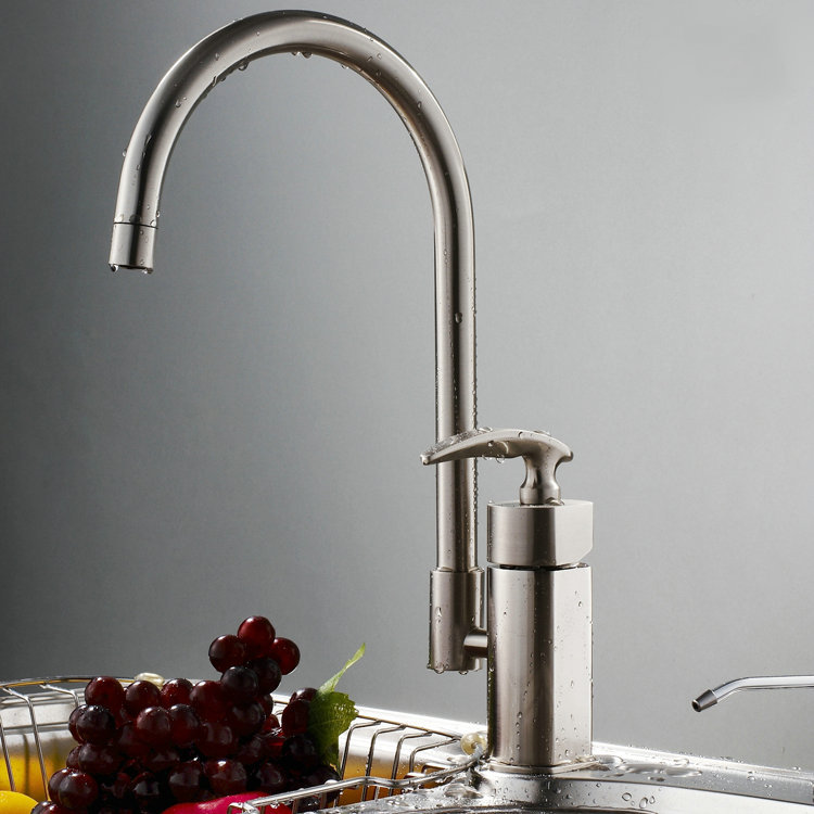 Brushed Nickel Kitchen Taps Bathroom Basin Mixer Tap
