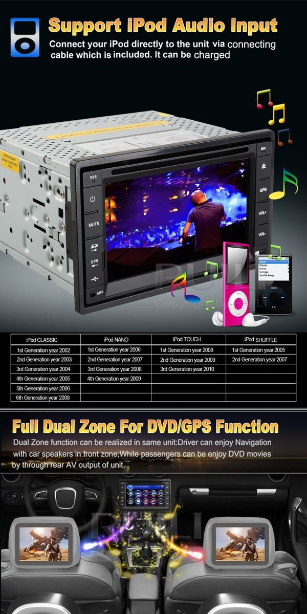 6.2 inch fixed universal car dvd 4