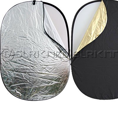100 x 150cm 40" x 60" 5-in-1 Collapsible OVAL Reflector