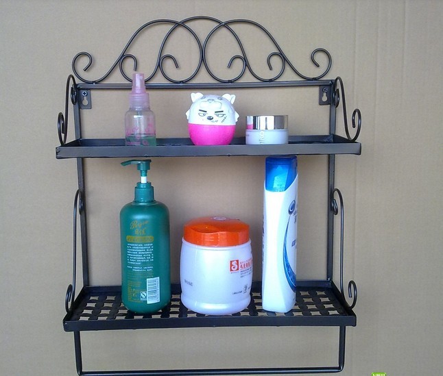 Bathroom Shelves Wholer Sojo S 2 Tier Iron Craft Wall Rack Short Description Free Shipping 2 Tier Iron Craft Wall Rack Vintage Shelf Bathroom Towel Bar Decoration Handicraft Accessory