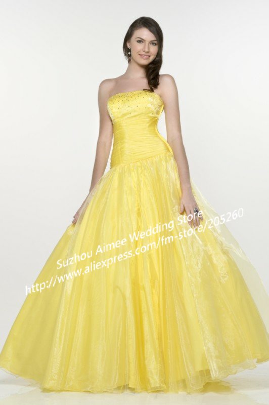 Idée robe pour soirée,fete,anniv;mariage Jaune , Mode(jeans,haut,robe soirée princesse mariée)