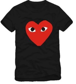 Comme des Garcons CDG Play black Tee red heart