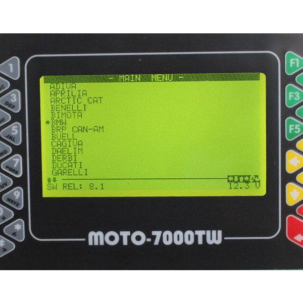 Moto 7000TW Universal Scanner softwar display 1