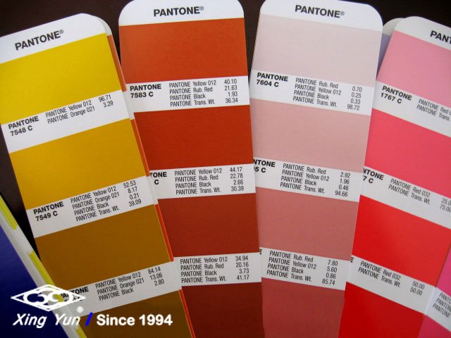 pantone color cards