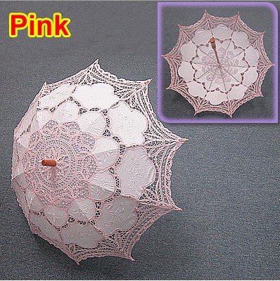 Wedding umbrella lace parasol baby pink Handmade