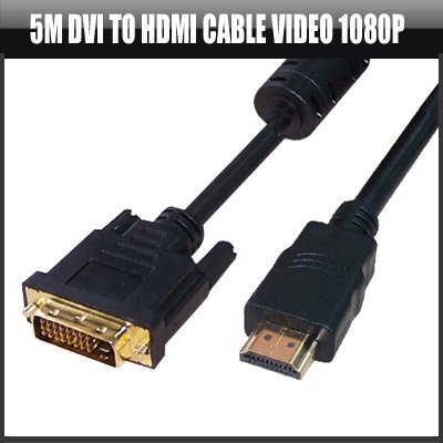 Dvi To Hdmi Cable. 5M DVI to HDMI Gold Cable V1.3