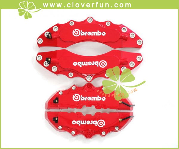 brembo brake covers. 4PCs Red Brembo Look 3D Brake