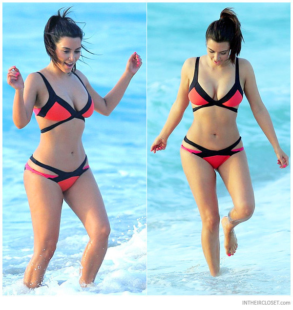 kim-kardashian-agent-provocateur-mazzy-bandage-bikini-coral-black