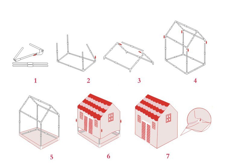 Схема сбора палатки детской