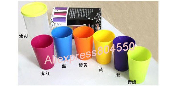  Pcs/Set Guaranteed 100% Hight Quality Plastic Cup, Rainbow Plastic Cup, 