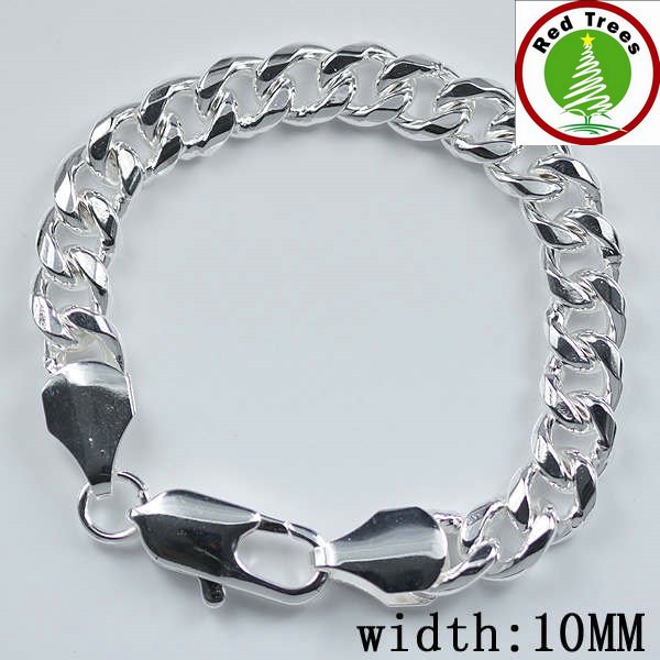 silver chain designs for men. Style:Curb Chain