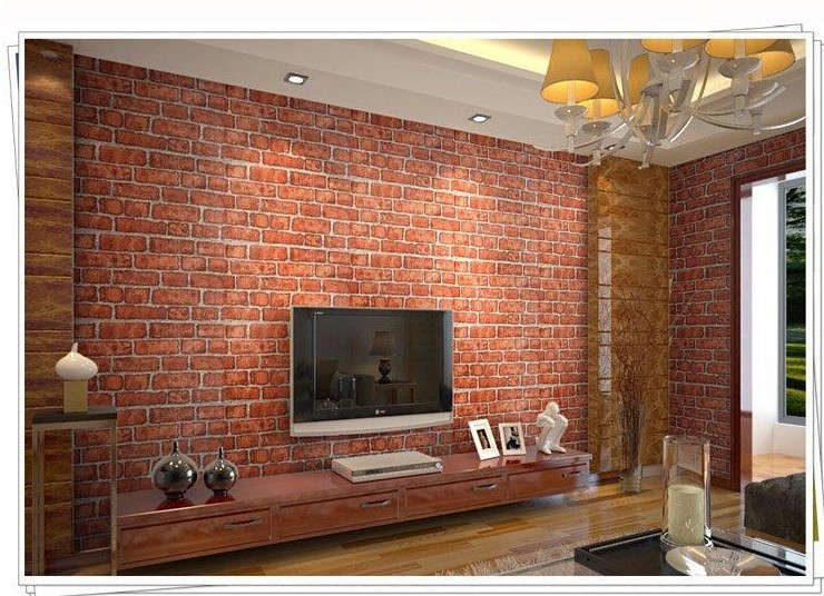 Red Brick Wall Rooms Bedroom