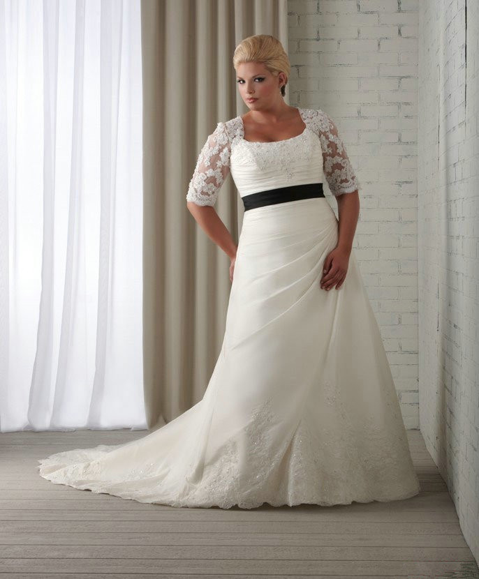 New Fat Bridal Dress Plus Size Wedding Dress With Half