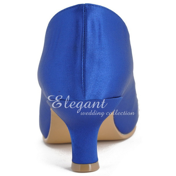 Blue Women's Shoes EP11007 Closed Toe Rhinestone 2″ Spool Heel ...