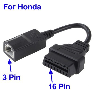 for HONDA 3 Pin to 16 Pin OBD Cable