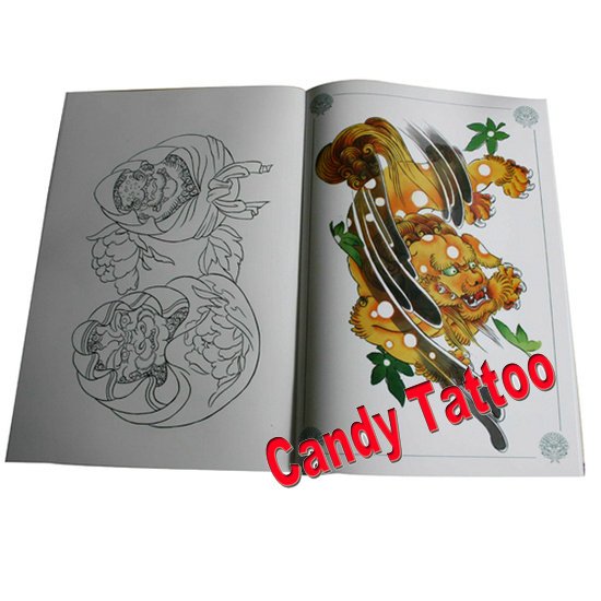 Wholesale CHINESE STYLE LION Tattoo flash A3 Tattoo book