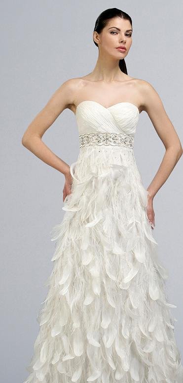 Wholesale feather wedding dress