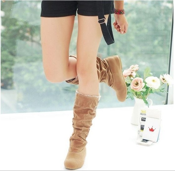 Free Shipping,2013 Newest Winter Woolen Lady Snow Boots,sexy Black