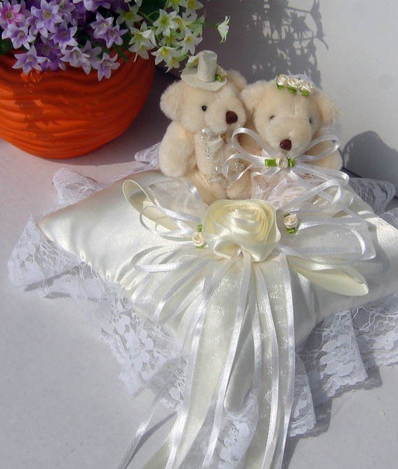 Wedding gift Little bear ring pillow bear ring pillow pestern