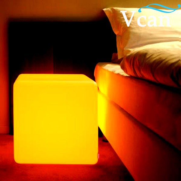 led light cube stool
