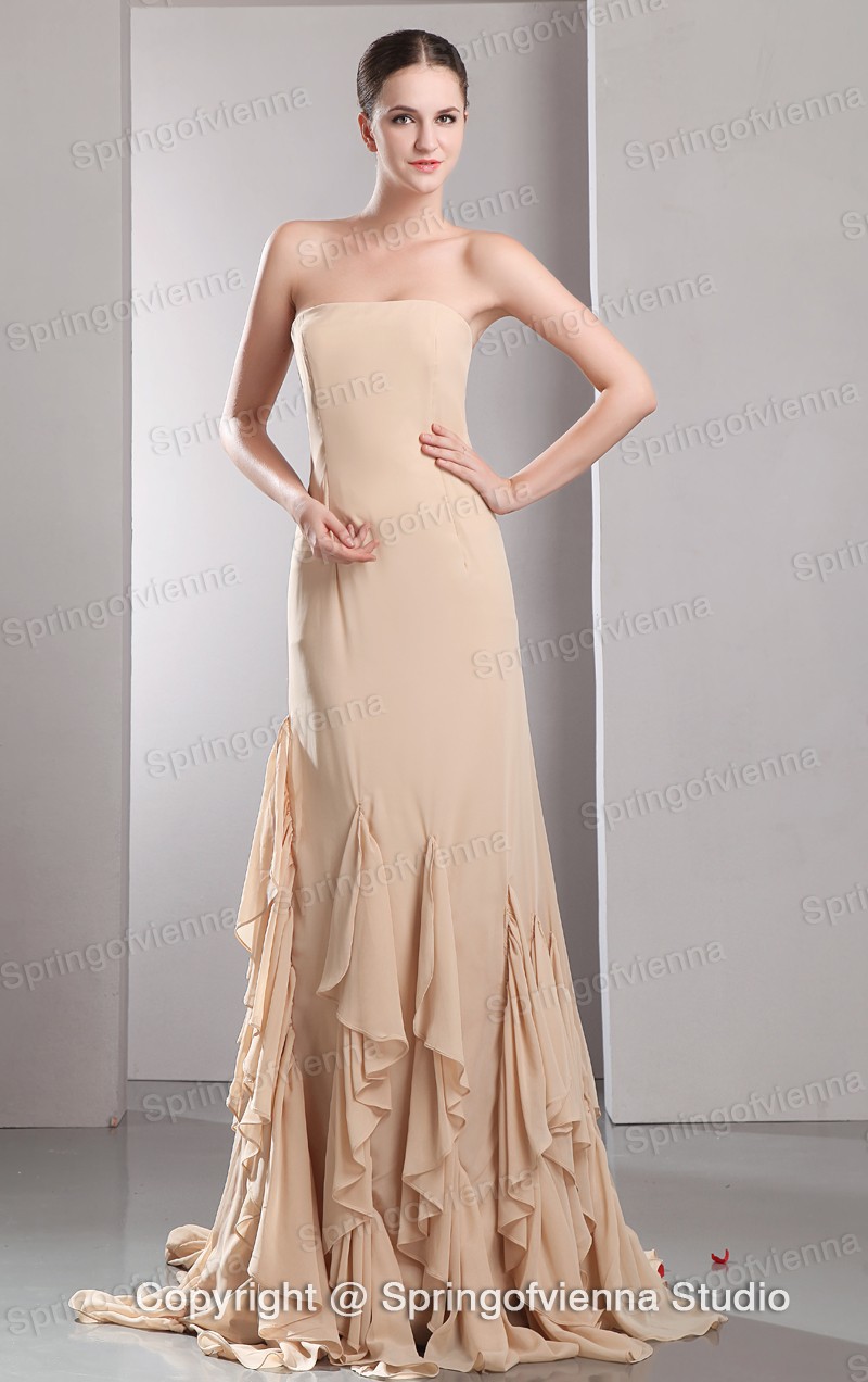 Wedding Champagne Colored Dresses similiar chiffon dresses champagne colored wedding keywords bridesmaid shown color champagne