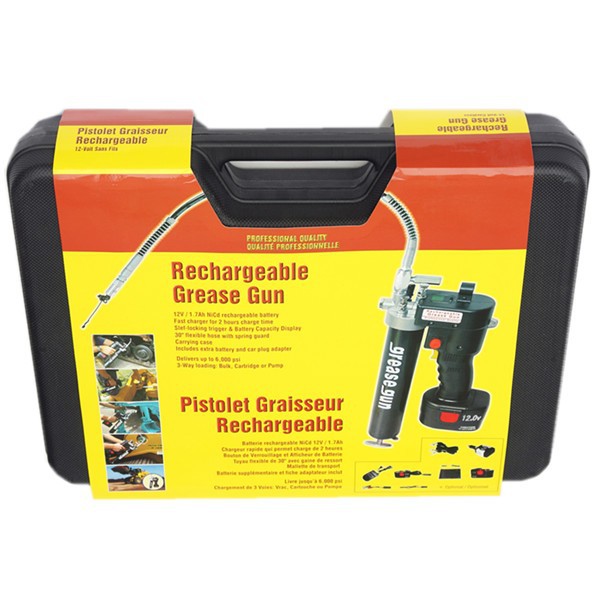 12V cordless grease gun with blow plastic case