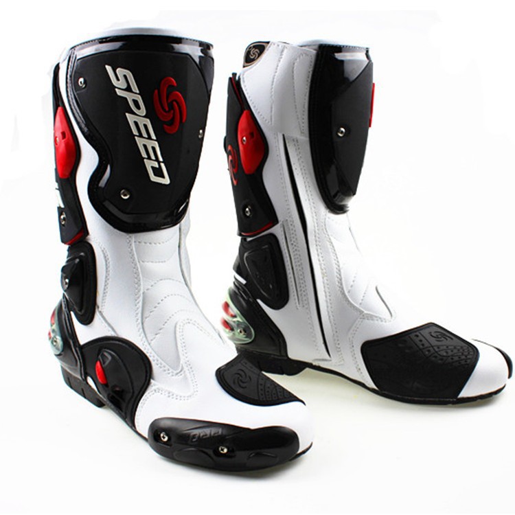 Microfiber Leather Motorcycle boots Men 