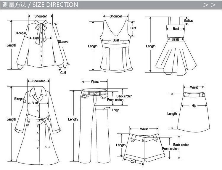 European american clothing size chart pullover