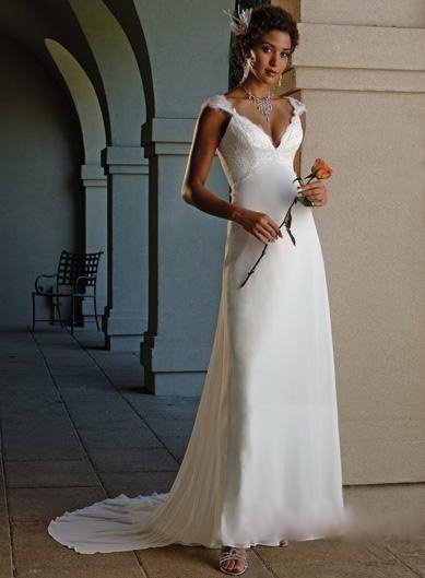 Wholesale wedding gowns Sexy Spaghetti Empire Wedding Dress Princess Bridal