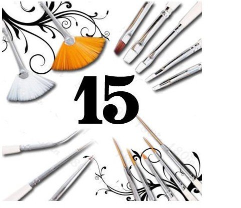 Makeup Brushes  on 15 Pcs Salon Makeup Brushes Set