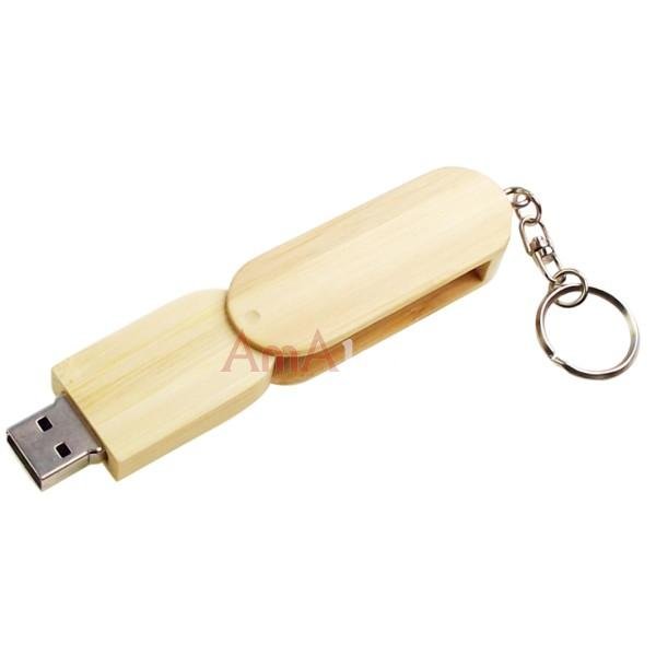 Guaranteed Full Capacity Bamboo/Wooden Rotating Shell Thumbdrive USB Flash Drive Disk Wholesale 10pcs/lot