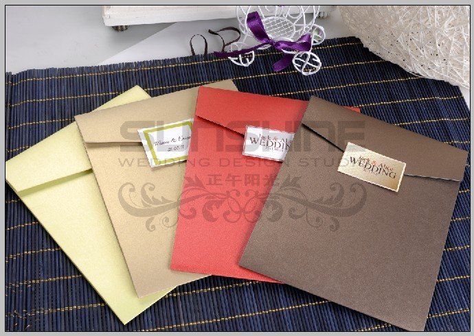 Wholesale Customize Invitation card Wedding invitation SJ02gold color 