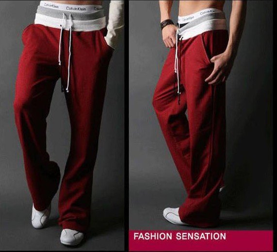Free shipping,25% OFF,New Fashion Men's Casual Banding Sport Pants,black/gray/wine red,Wholesale/retail