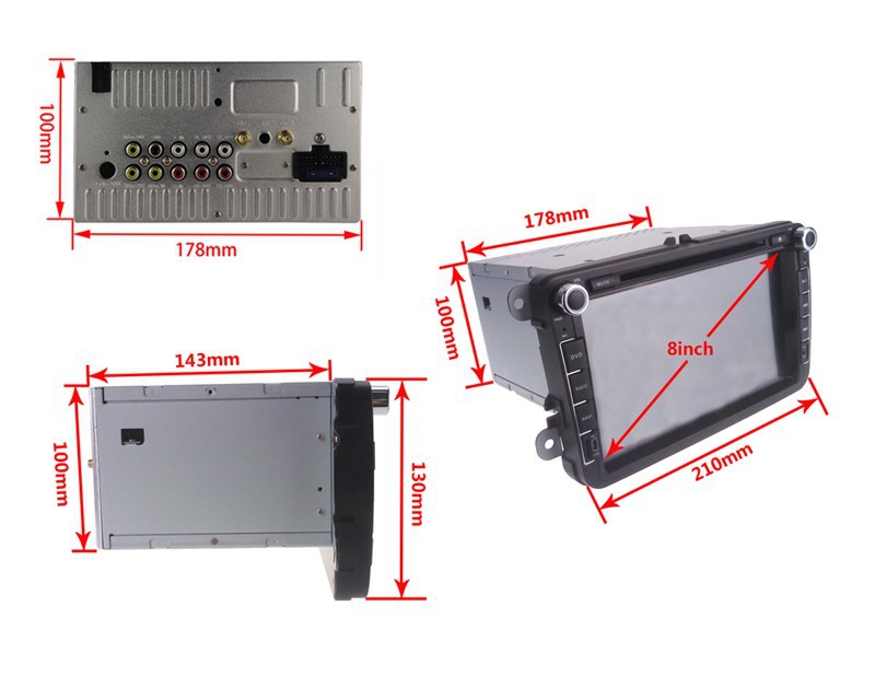 размеры 2 дин магнитолы