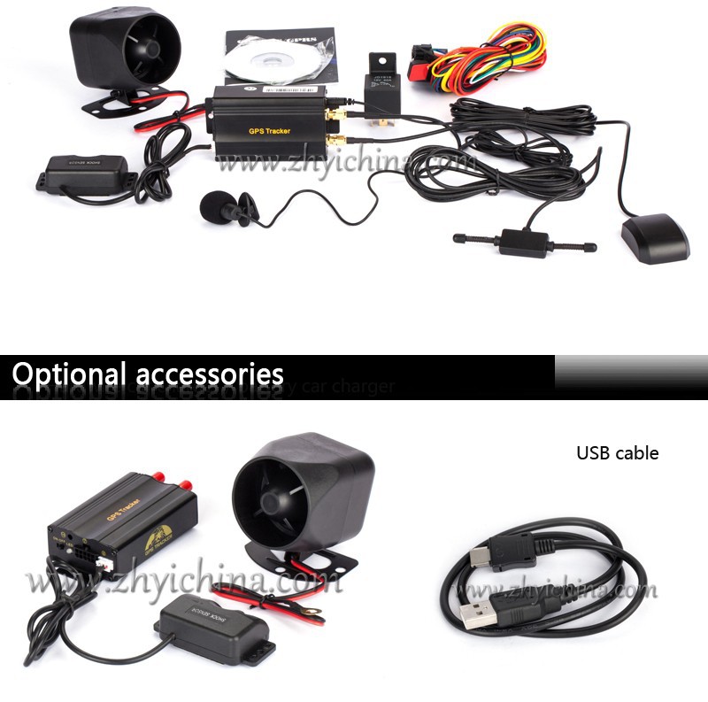 ウェブと車載用gpsトラッカー安い防止盗難車両/tk103付き車載用gpsトラッカージオ- フェンス・acc・過速度・ドア・抗自動車盗難防止装置問屋・仕入れ・卸・卸売り