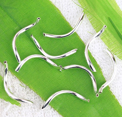 Free shipping Silver Plated Screw Curved Spacer Tube Spacer HL0120 Free shipping Silver Plated Screw Curved Spacer Tube Spacer HL0120