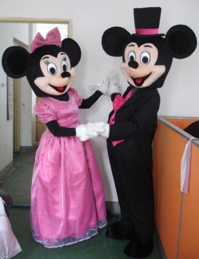 2010 Newest lovely wedding Mickey Mouse Mascot Costume Free Shipping